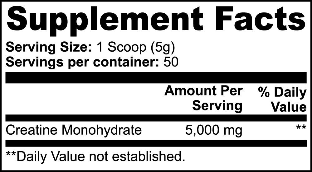 100% PURE CREATINE