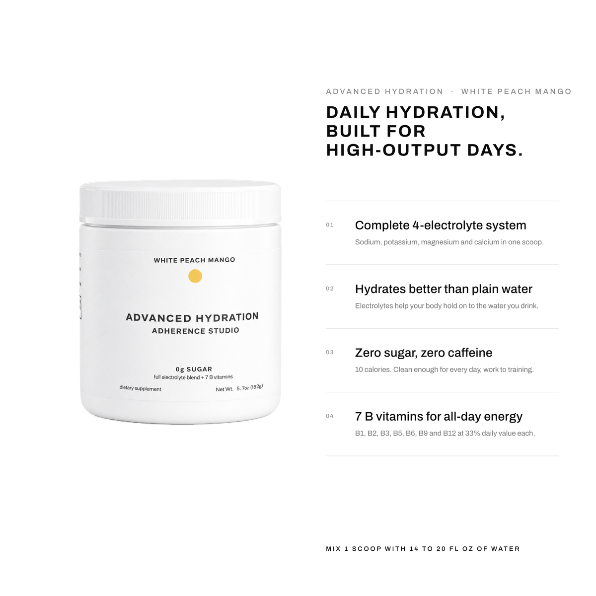 ADVANCED HYDRATION (White Peach Mango)